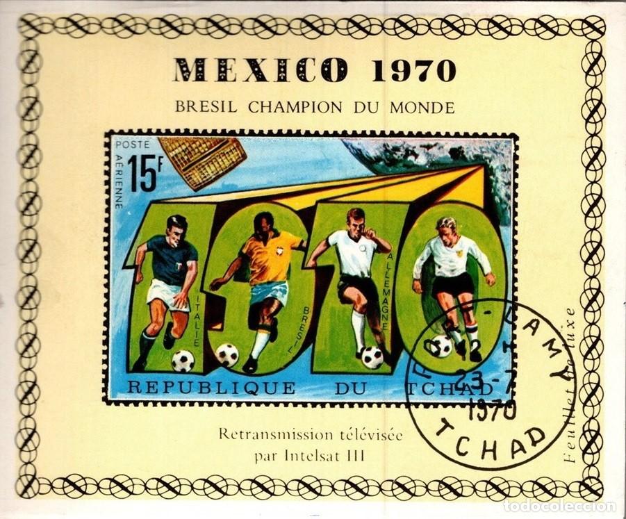 Sellos: TCHAD CHAD 1970 SHEET USED MNH FUTBOL MUNDIAL DE MEXICO WORLD CUP FOOTBALL DEPORTES SPORTS