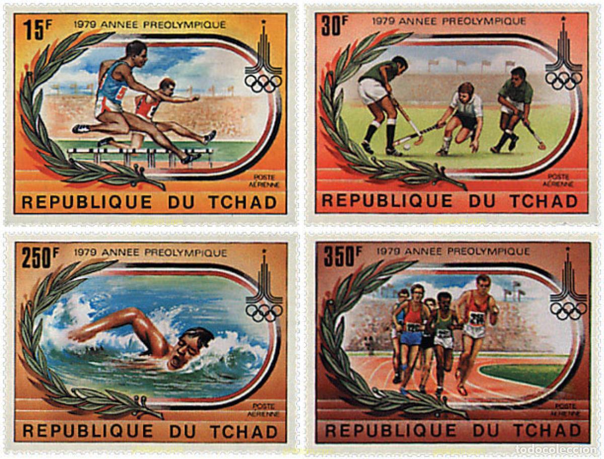 Sellos: 69728 MNH CHAD 1979 22 JUEGOS OLIMPICOS VERANO MOSCU 1980
