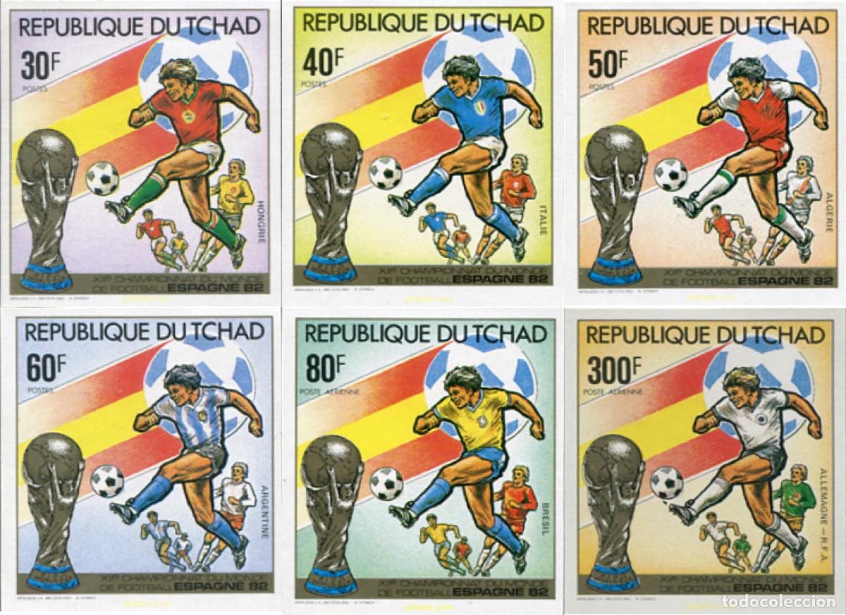Sellos: 13392 MNH CHAD 1982 COPA DEL MUNDO DE FUTBOL. ESPA&Ntilde;A-82