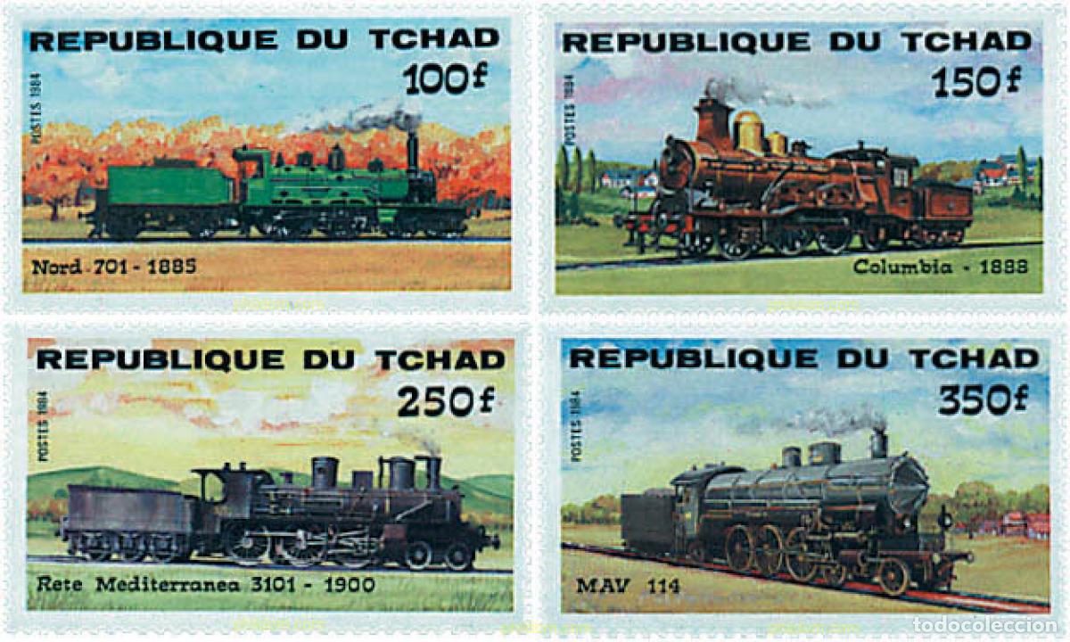 Sellos: 58069 MNH CHAD 1984 LOCOMOTORAS