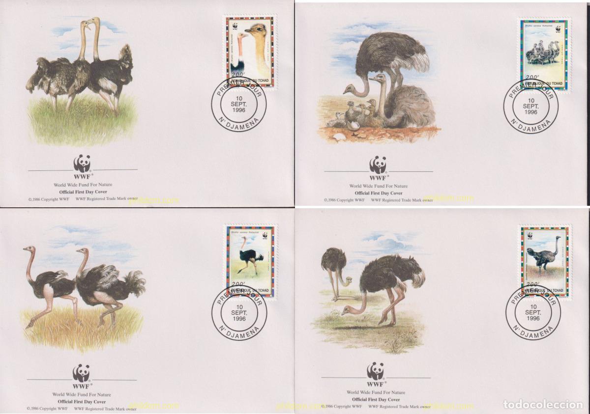 Sellos: 23193 MNH CHAD 1996 AVESTRUZ DEL NORTE DE AFRICA