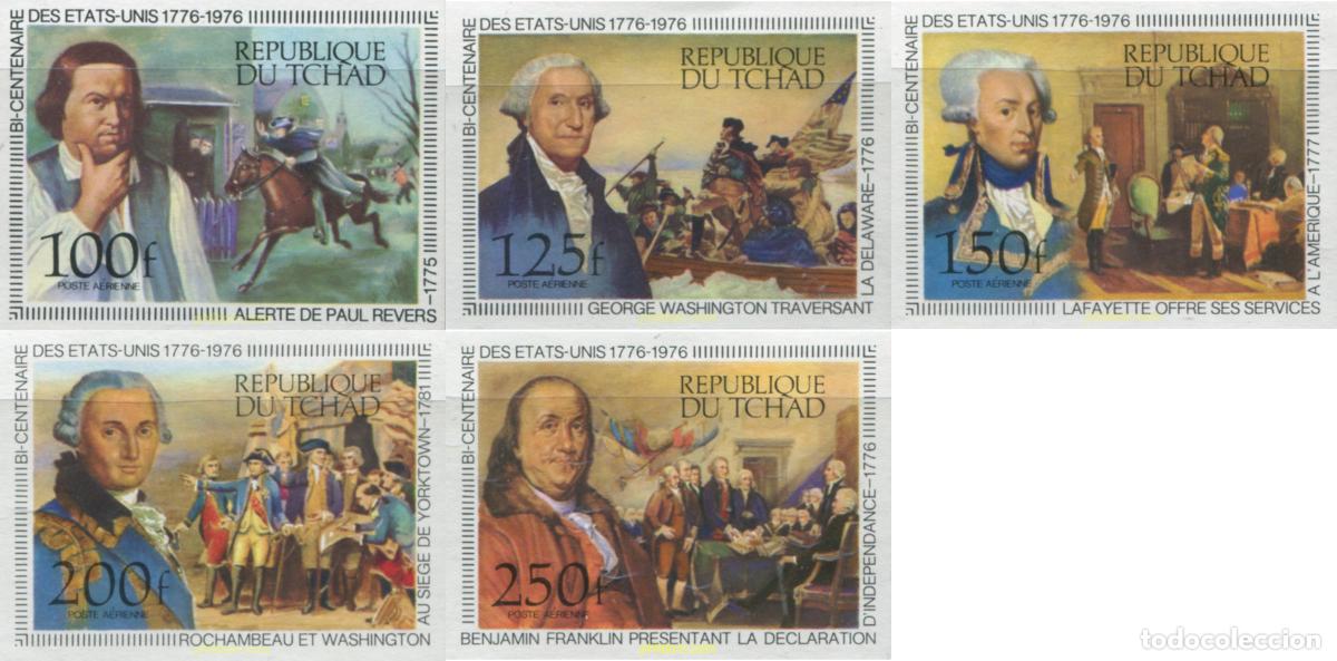 Sellos: 194264 MNH CHAD 1976 BICENTENARIO DE LA INDEPENDENCIA DE LOS ESTADOS UNIDOS