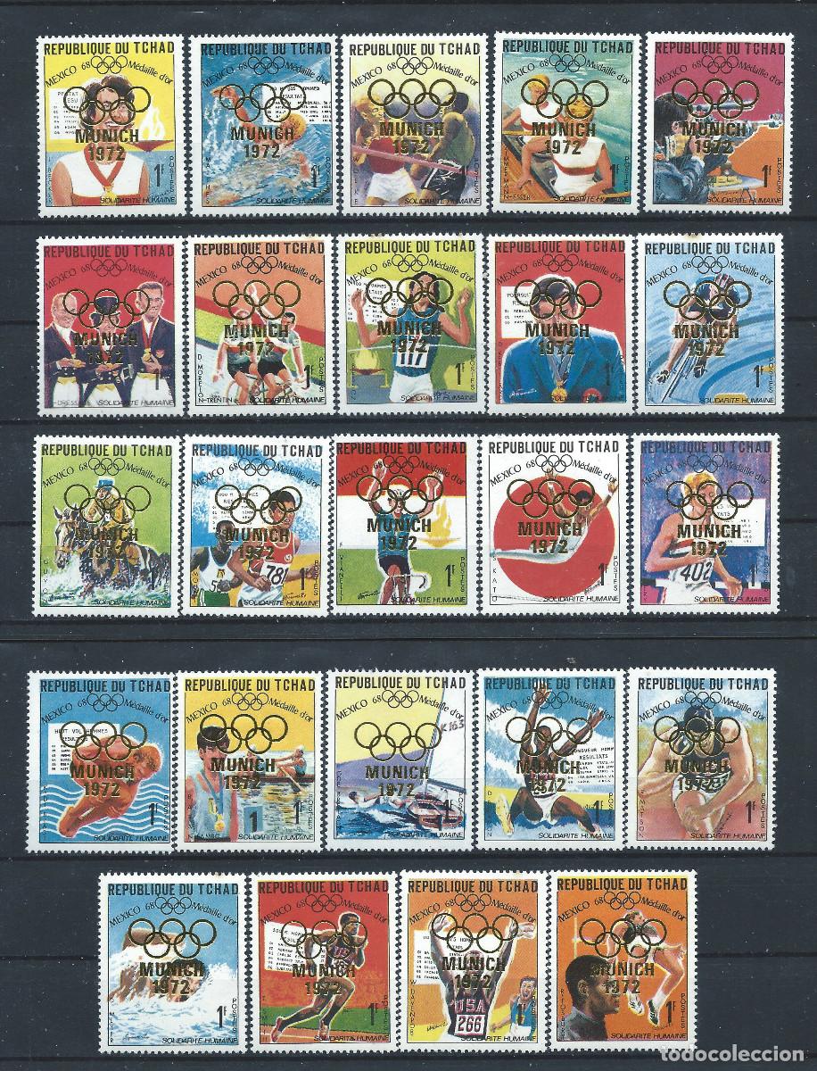 Sellos: Tchad N&deg;243A/43Z** (MNH) 1972 - J.O de Munich