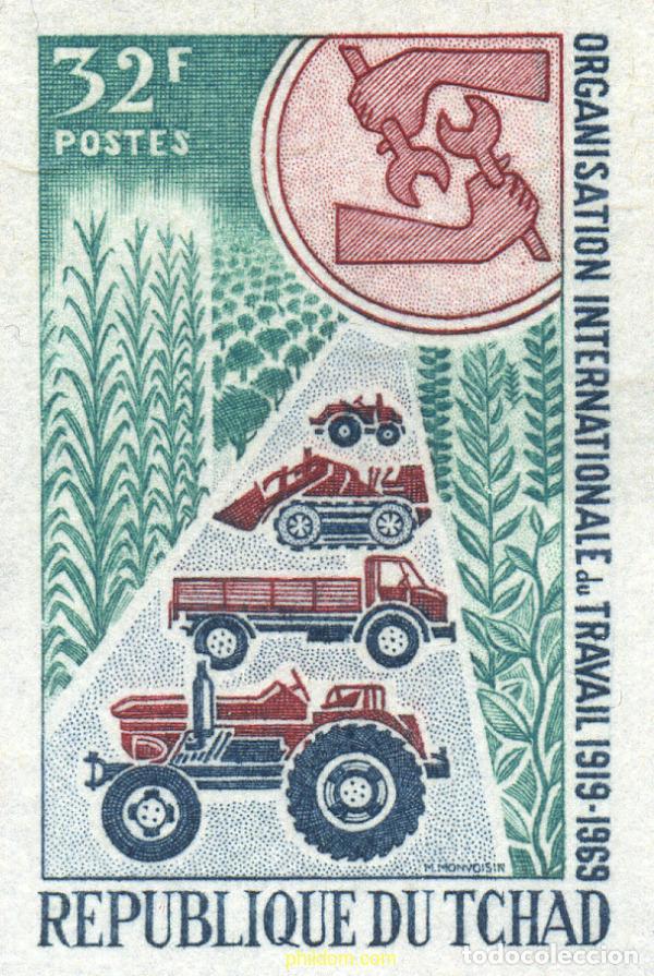 Sellos: 19533 MNH CHAD 1969 50 ANIVERSARIO DE LA OIT (ORGANIZACION INTERNACIONAL DEL TRABAJO)