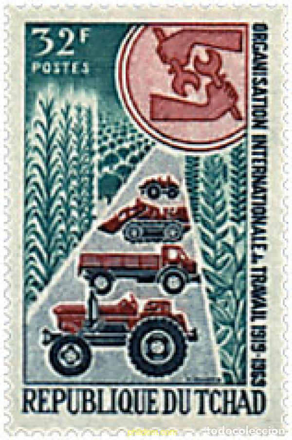Sellos: 41346 MNH CHAD 1969 50 ANIVERSARIO DE LA OIT (ORGANIZACION INTERNACIONAL DEL TRABAJO)