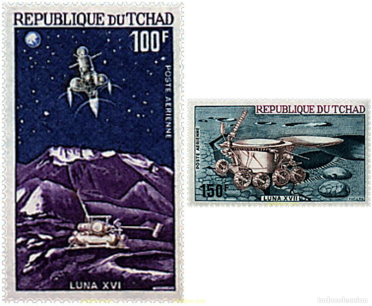 Sellos: 41393 MNH CHAD 1972 LUNA XVI Y LUNA XVII