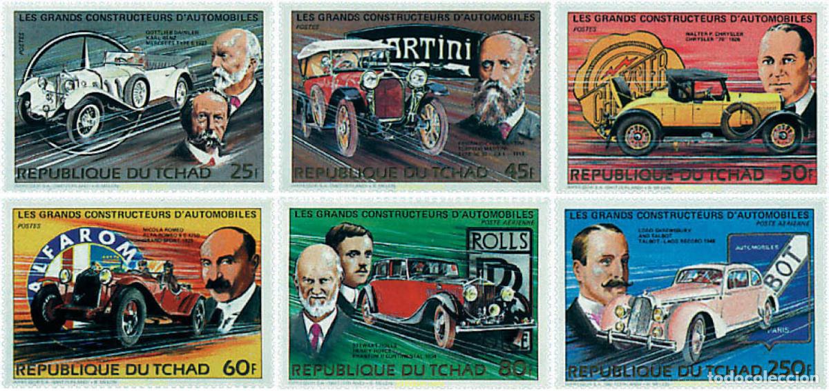 Sellos: 47764 MNH CHAD 1983 GRANDES CONSTRUCTORES DE AUTOMOVILES