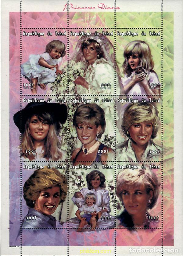 Sellos: 256282 MNH CHAD 1997 HOMENAJE A DIANA. PRINCESA DE GALES (1961-1997)