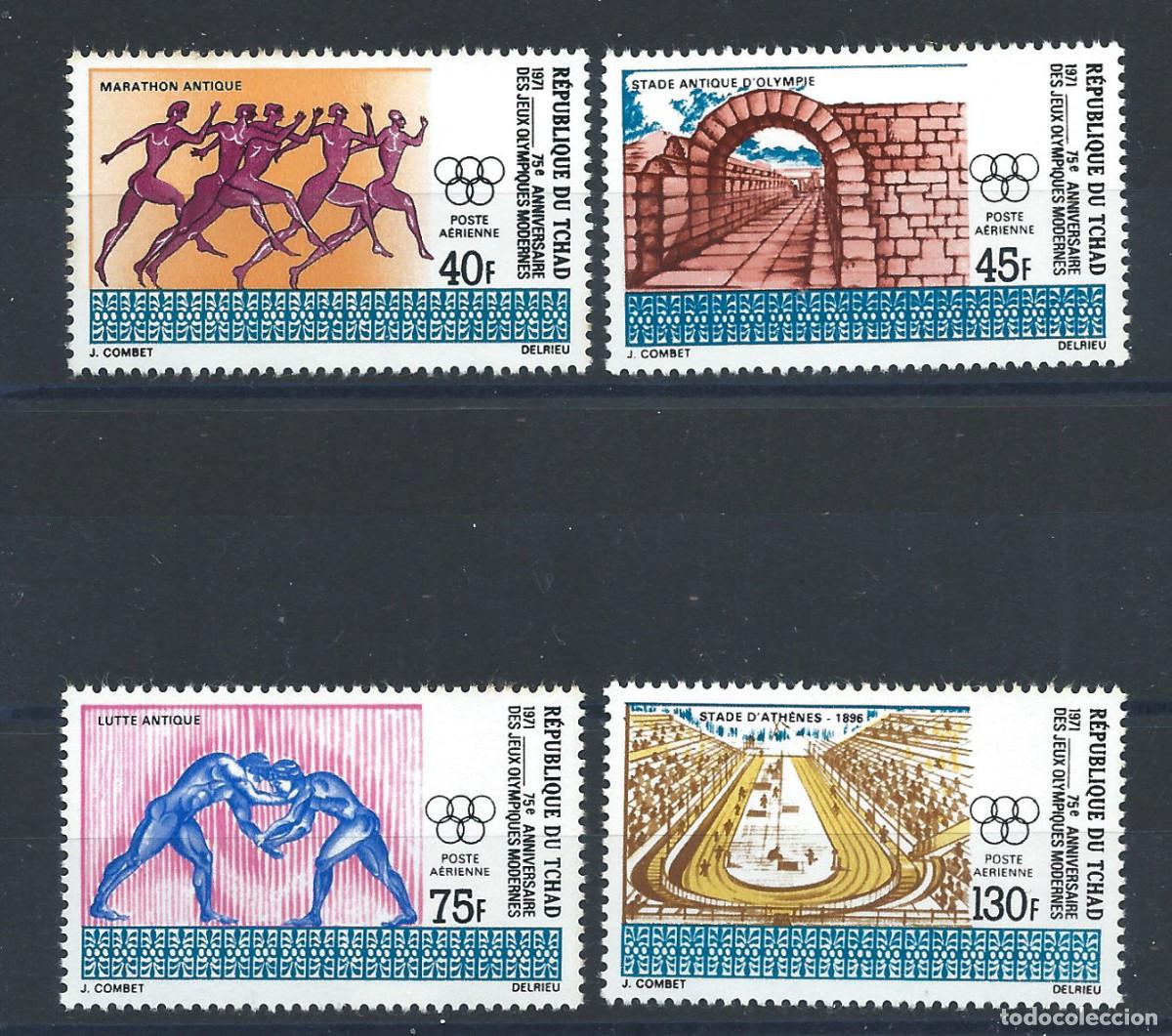 Sellos: Tchad PA N&deg;89/92** (MNH) 1971 - J.O de Munich