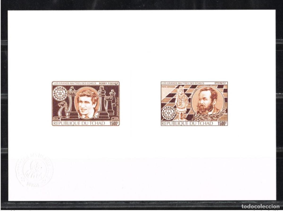 Sellos: Chad 1983 Mi. 1029 - 1030 Colectivo Artist's Proof Chess Rotary Steinitz