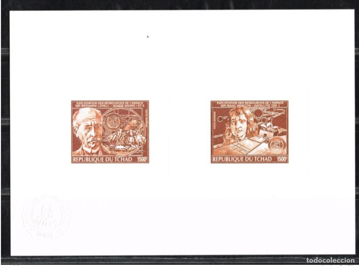 Sellos: Chad 1983 Mi. 960 - 961 Colectivo Artist Proof Espace Isaac Newton
