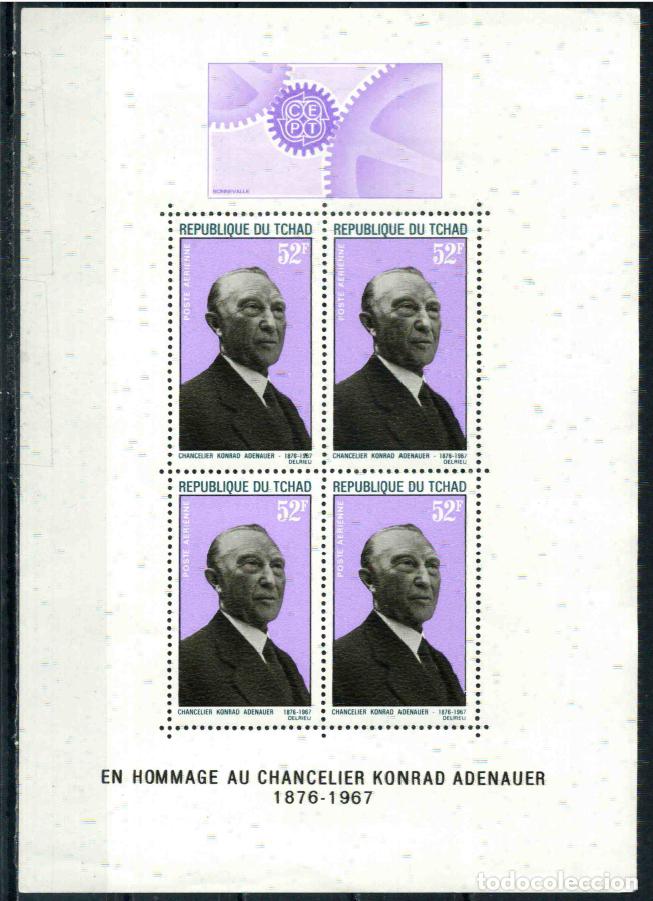 Sellos: Chad 1968 - Homenaje a Konrad Adenauer