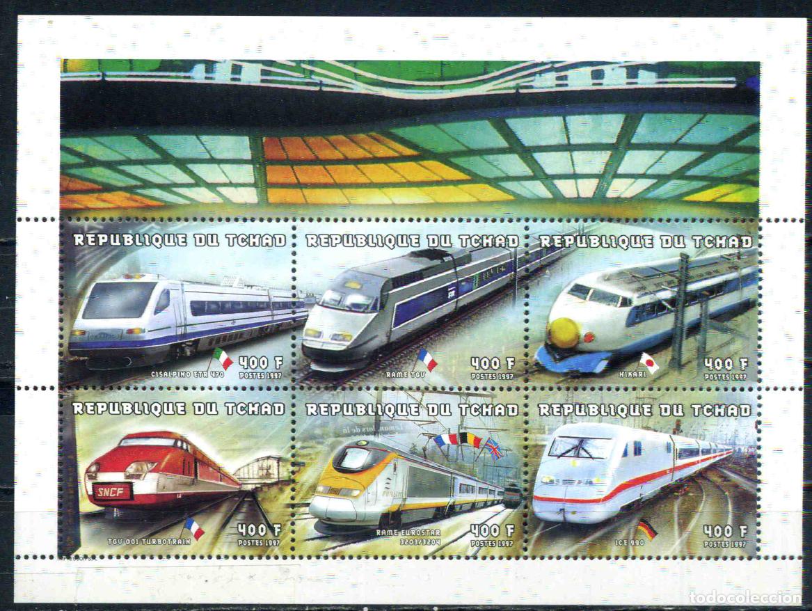 Sellos: Chad 1997 - Trenes de alta velocidad