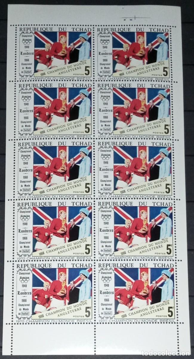 Sellos: TCHAD CHAD 1970 SHEET MNH FUTBOL MUNDIAL WORLD CUP FOOTBALL JUEGOS OLIMPICOS LONDRES DEPORTES SPORTS
