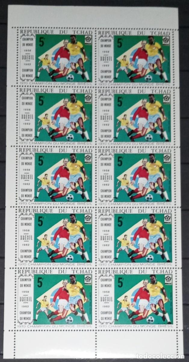 Sellos: TCHAD CHAD 1970 SHEET MNH FUTBOL MUNDIAL MEXICO WORLD CUP FOOTBALL FUSSBALL SOCCER DEPORTES SPORTS