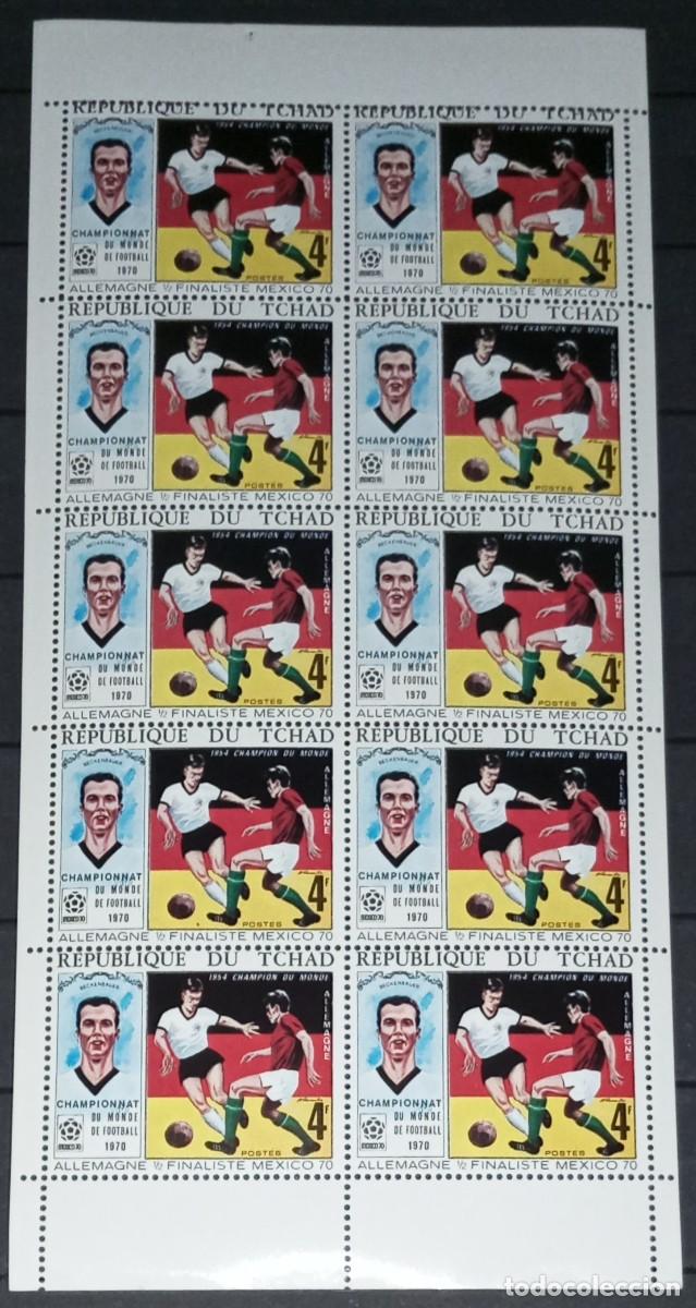 Sellos: TCHAD CHAD 1970 SHEET MNH FUTBOL MUNDIAL MEXICO WORLD CUP FOOTBALL FUSSBALL SOCCER DEPORTES SPORTS