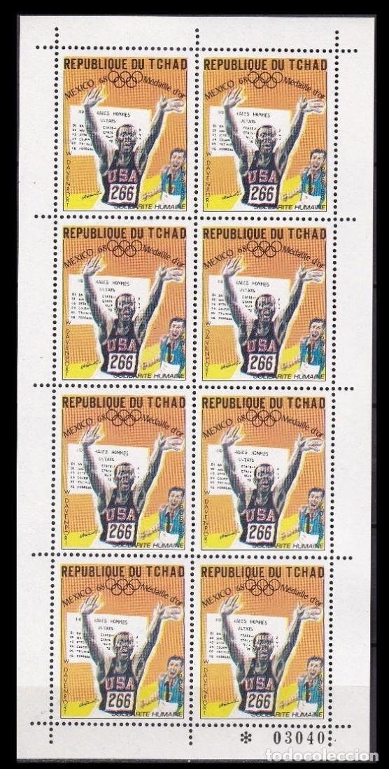 Sellos: CHAD TCHAD 1969 SHEET MNH JUEGOS OLIMPICOS DE MEXICO 68 JEUX OLYMPIQUES OLYMPIC GAMES DEPORTES SPORT