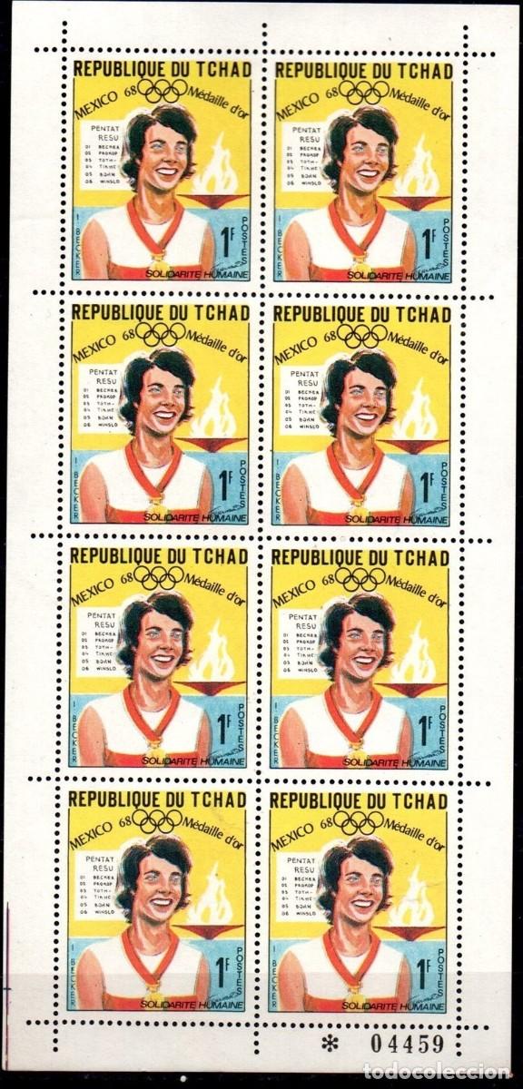 Sellos: CHAD TCHAD 1969 SHEET MNH JUEGOS OLIMPICOS DE MEXICO 68 JEUX OLYMPIQUES OLYMPIC GAMES DEPORTES SPORT