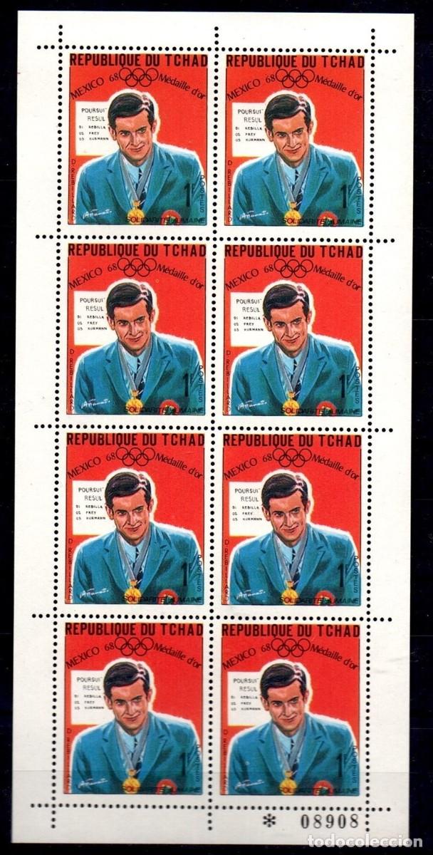 Sellos: CHAD TCHAD 1969 SHEET MNH JUEGOS OLIMPICOS DE MEXICO 68 JEUX OLYMPIQUES OLYMPIC GAMES DEPORTES SPORT