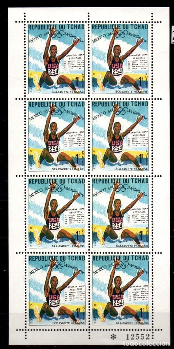 Sellos: CHAD TCHAD 1969 SHEET MNH JUEGOS OLIMPICOS DE MEXICO 68 JEUX OLYMPIQUES OLYMPIC GAMES DEPORTES SPORT