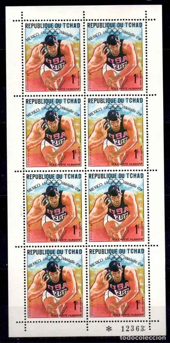 Sellos: CHAD TCHAD 1969 SHEET MNH JUEGOS OLIMPICOS DE MEXICO 68 JEUX OLYMPIQUES OLYMPIC GAMES DEPORTES SPORT