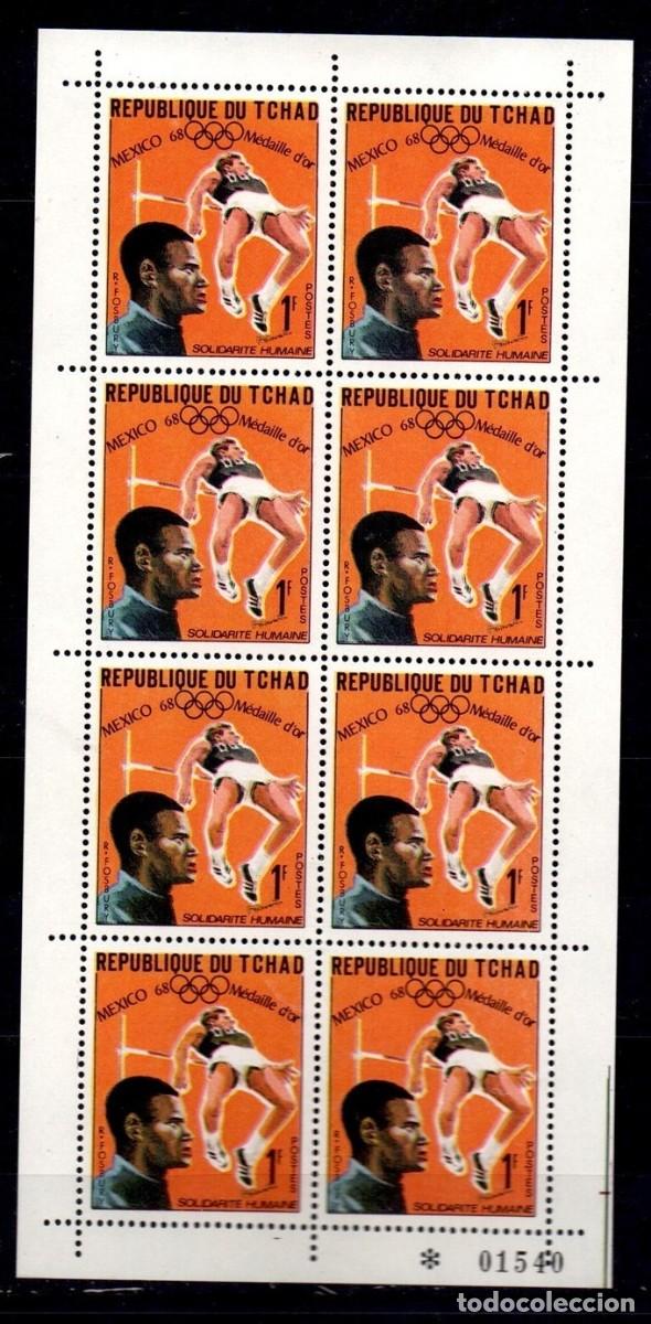 Sellos: CHAD TCHAD 1969 SHEET MNH JUEGOS OLIMPICOS DE MEXICO 68 JEUX OLYMPIQUES OLYMPIC GAMES DEPORTES SPORT