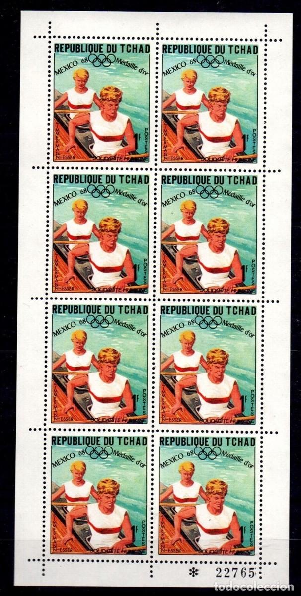 Sellos: CHAD TCHAD 1969 SHEET MNH JUEGOS OLIMPICOS DE MEXICO 68 JEUX OLYMPIQUES OLYMPIC GAMES DEPORTES SPORT