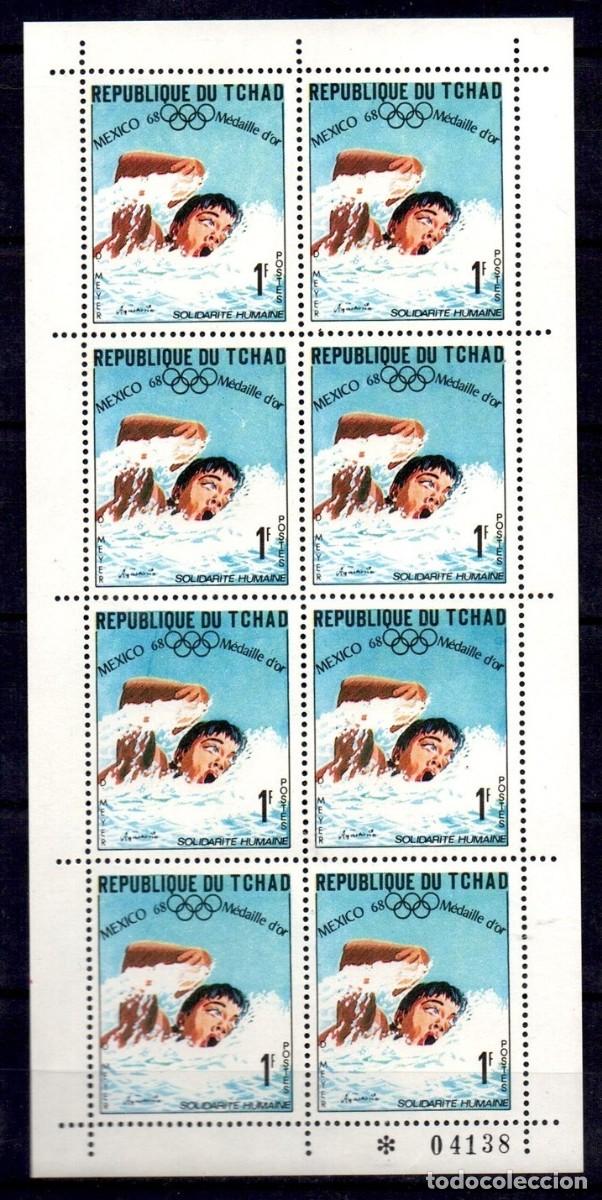 Sellos: CHAD TCHAD 1969 SHEET MNH JUEGOS OLIMPICOS DE MEXICO 68 JEUX OLYMPIQUES OLYMPIC GAMES DEPORTES SPORT
