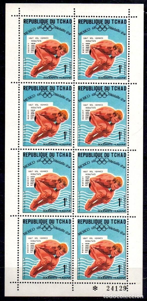 Sellos: CHAD TCHAD 1969 SHEET MNH JUEGOS OLIMPICOS DE MEXICO 68 JEUX OLYMPIQUES OLYMPIC GAMES DEPORTES SPORT