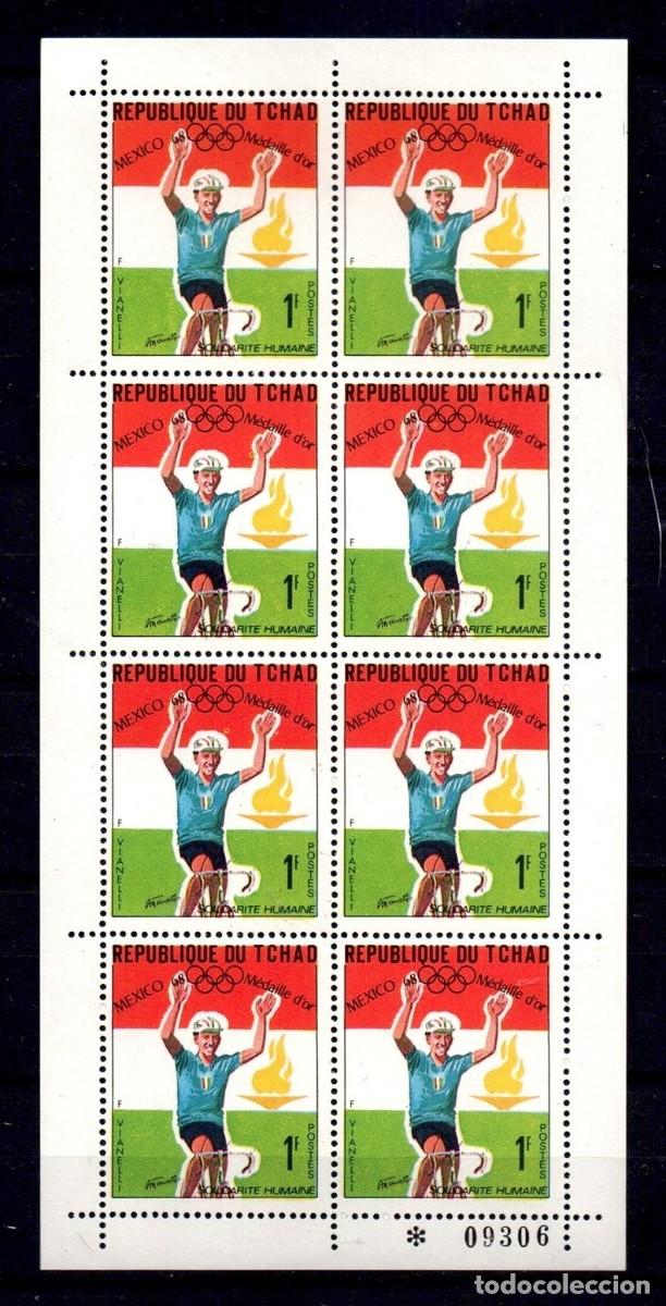 Sellos: CHAD TCHAD 1969 SHEET MNH JUEGOS OLIMPICOS DE MEXICO 68 JEUX OLYMPIQUES OLYMPIC GAMES DEPORTES SPORT
