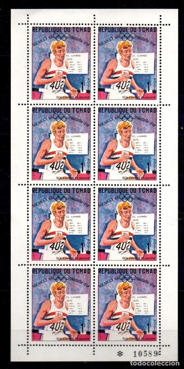 Sellos: CHAD TCHAD 1969 SHEET MNH JUEGOS OLIMPICOS DE MEXICO 68 JEUX OLYMPIQUES OLYMPIC GAMES DEPORTES SPORT