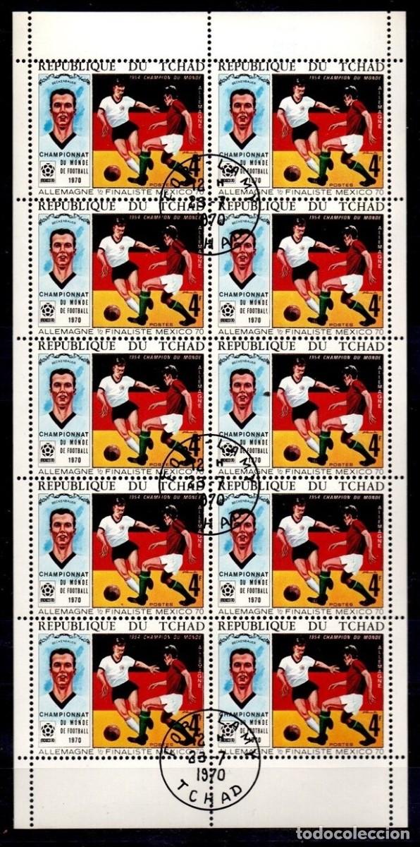 Sellos: TCHAD CHAD 1970 SHEET USED MNH FUTBOL MUNDIAL MEXICO WORLD CUP FOOTBALL FUSSBALL SOCCER DEPORTES