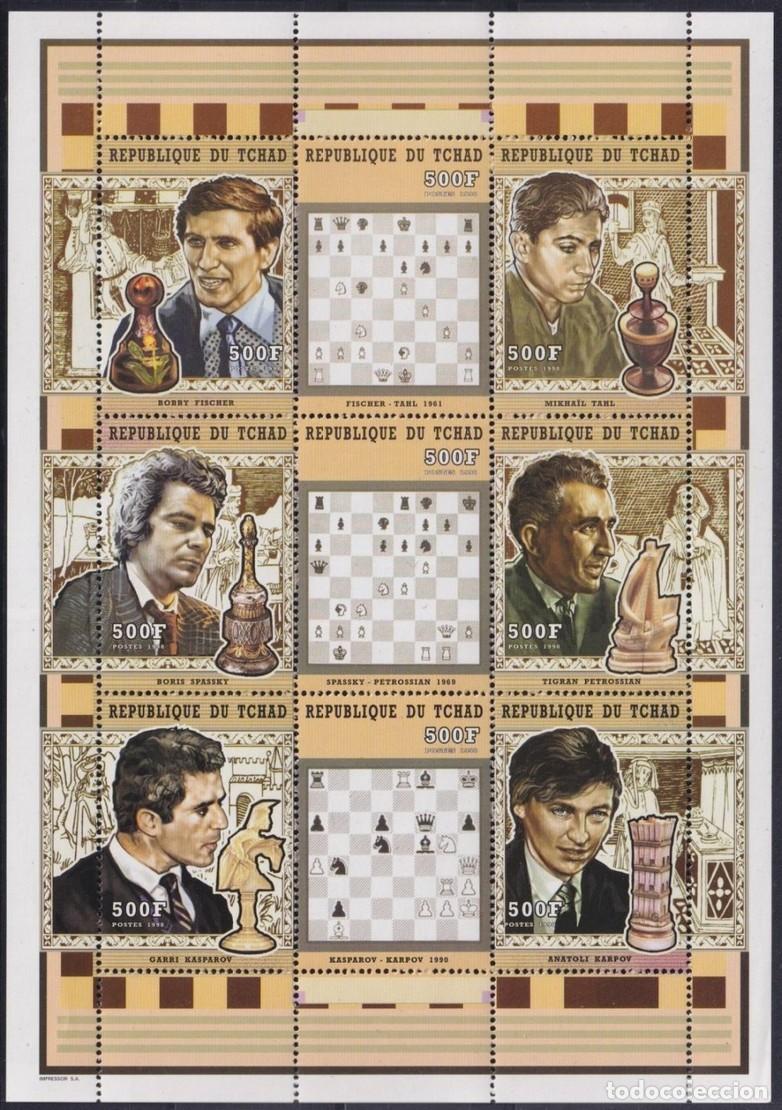 Sellos: TCHAD CHAD 1998 SHEET MNH AJEDREZ XADREZ ECHECS SCACCHI SCHACH CHESS