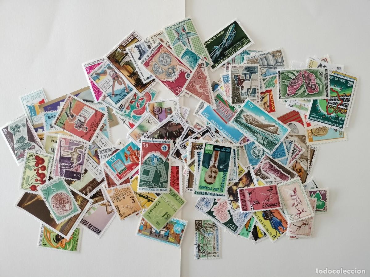 Sellos: LOTE DE 130 SELLOS DISTINTOS DEL CHAD .-