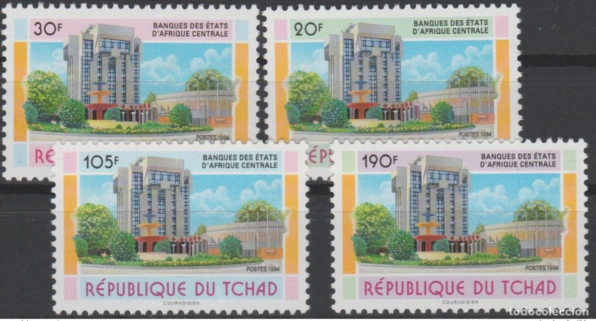 Sellos: Chad Tschad 1993 Mi. 1247 - 1250 Banco de los Estados &Aacute;frica Central