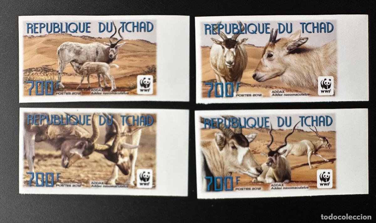 Sellos: Chad 2012 2575 - 2578 ND IMPERF WWF Fauna Addax Panda