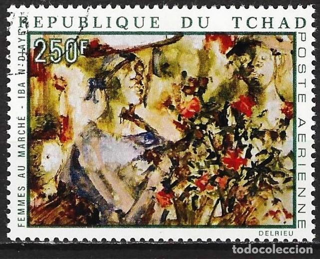 Sellos: Chad 1970 - Mi 322 - YT A74 - Cuadro de Iba N&rsquo;Diaye ( A&eacute;reo )