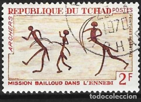 Sellos: Chad 1968 - Mi 213 - YT 161 - Pintura rupestre