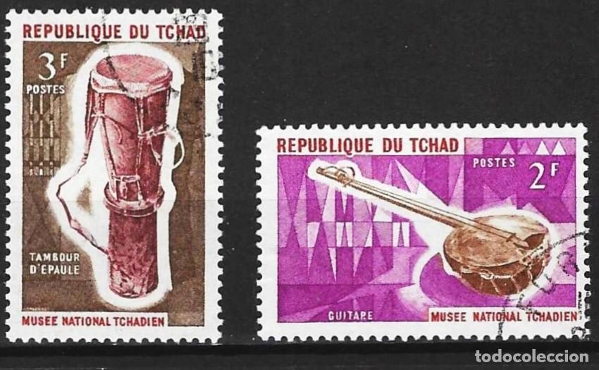 Sellos: Chad 1965 - Mi 142 & 143 - YT 115 & 116 - Instrumentos musicales