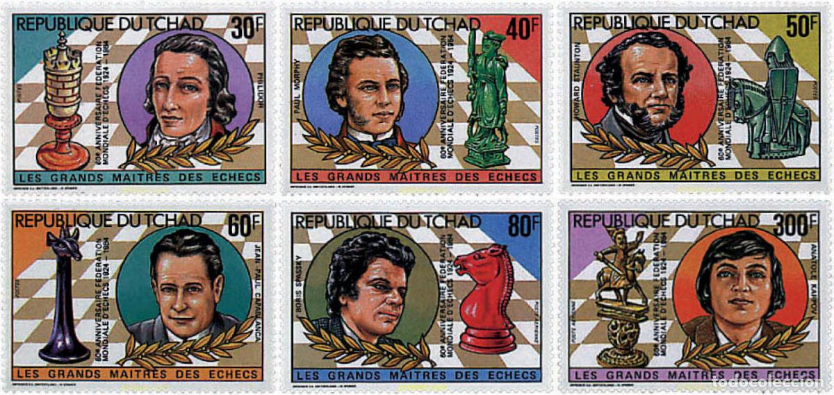 Sellos: 38101 MNH CHAD 1983 60 ANIVERSARIO DE LA FEDERACION INTERNACIONAL DE AJEDREZ