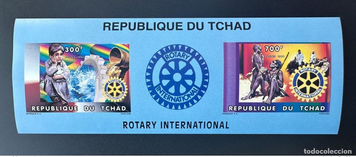 Sellos: Chad 1996 Mi. Bl. 259 B. IMPERF ND Rotary International Club