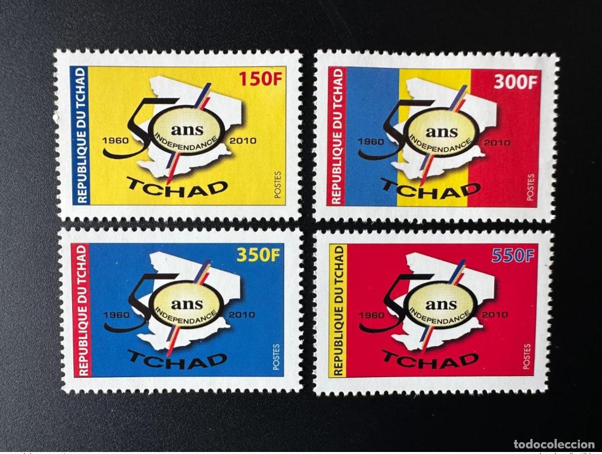 Sellos: Chad 2010 Mi. 2519/2522 50 a&ntilde;os de independencia Unabh&auml;ngigkeit 1960