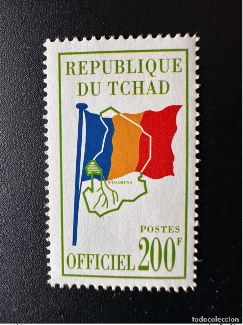 Timbres: Chad 1999 Mi. 17 200F Servicio Oficial Drapeau Fahne Flag N'Djamena