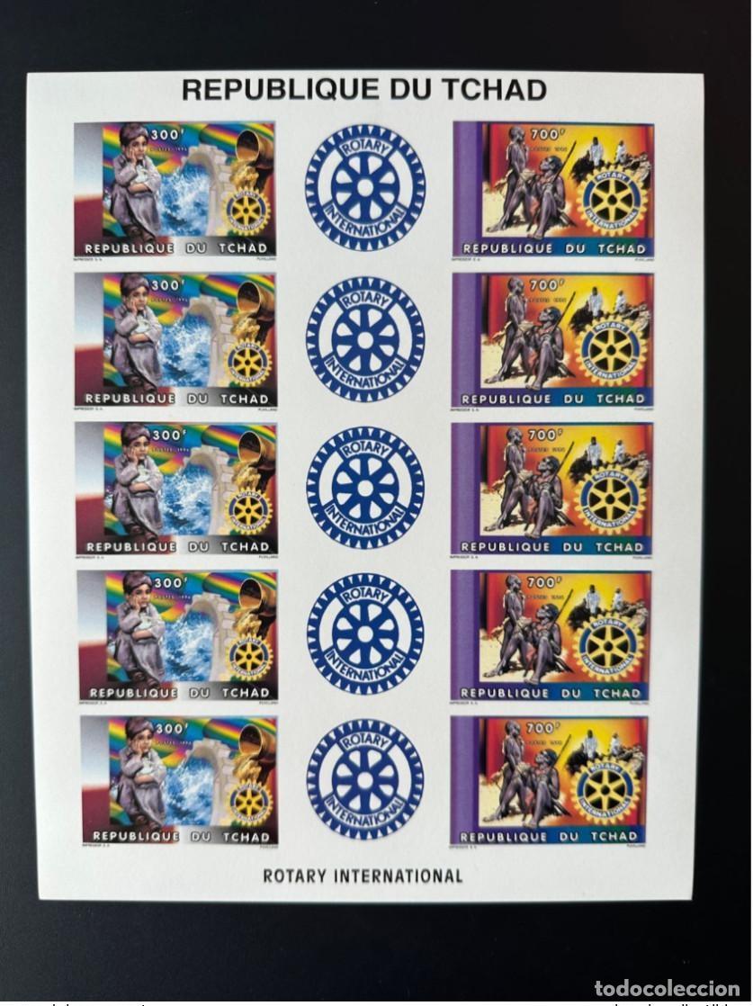 Sellos: Chad Tschad 1996 Mi. 1363a - 1364a B IMPERF ND Sheet board Rotary Club