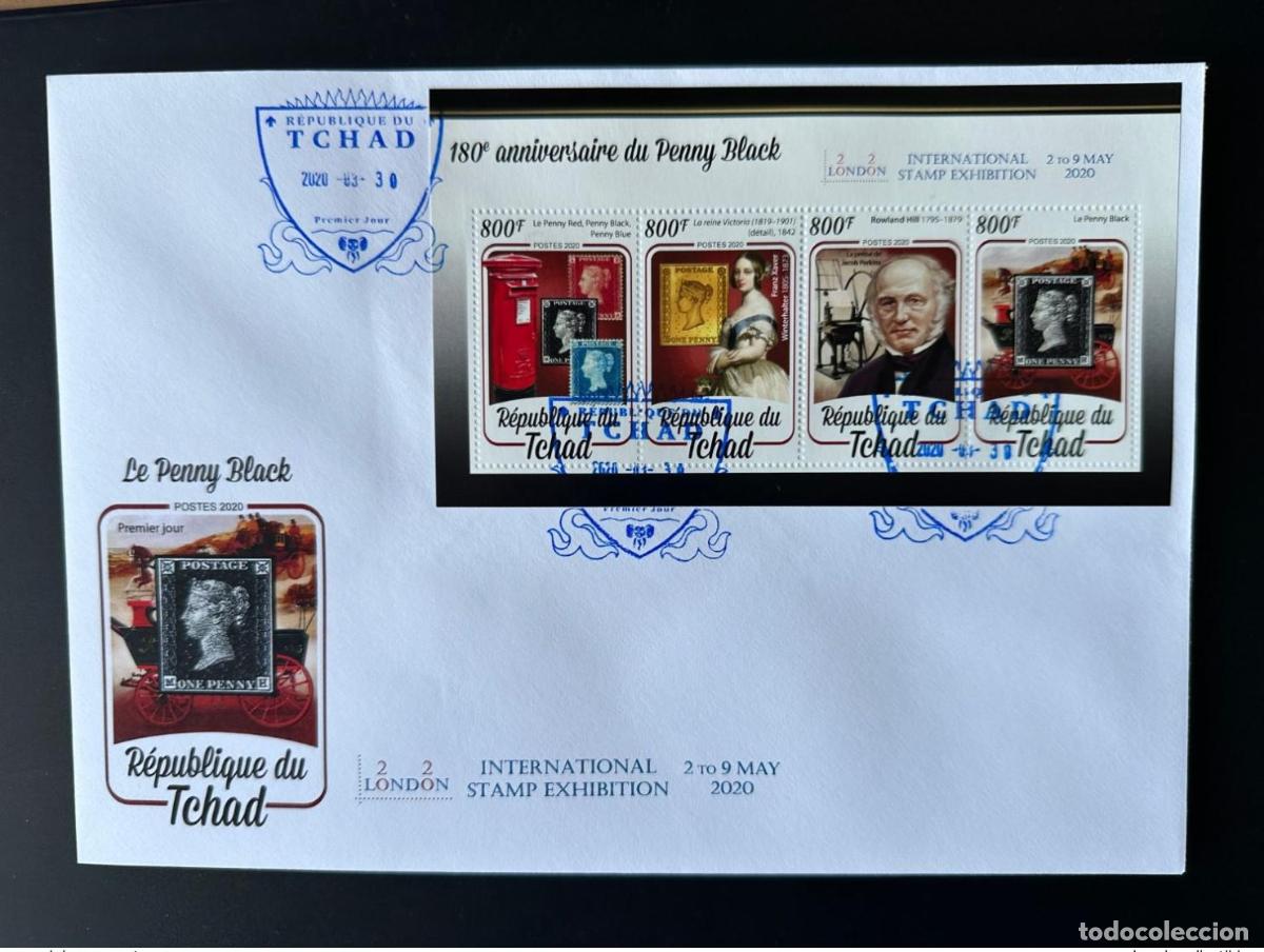 Sellos: Chad 2020 Mi. 3664 - 3667 II/BL. 835 I FDC NO EMITIDO COVID Penny Black London