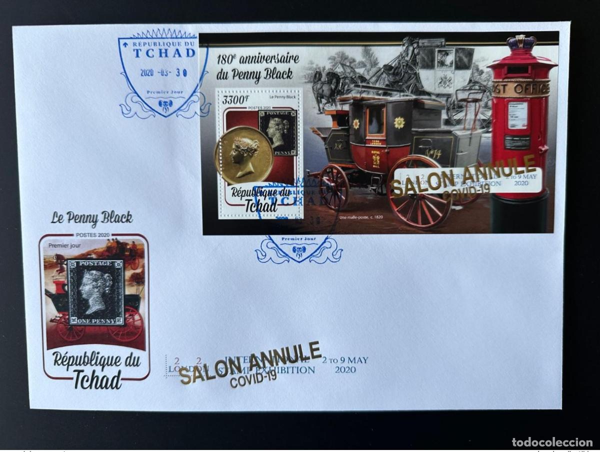 Sellos: Chad 2020 Mi. 3664 - 3667 II/BL. 835 I FDC SALON CANCELADO COVID Overloaded Penny