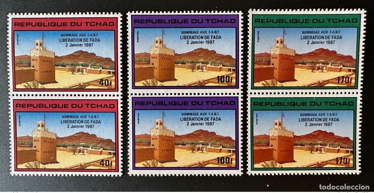 Sellos: Chad 1987/1988 Mi. 1155 - 1158 Homenaje a la pareja FANT Liberation of Fada