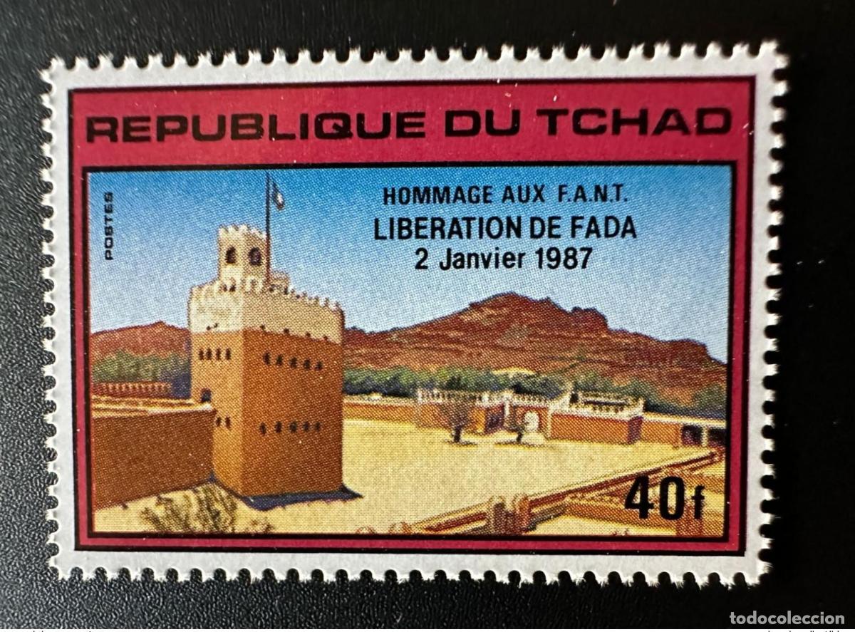 Sellos: Chad 1987/1988 Mi. 1155 Homenaje a la FANT: Liberaci&oacute;n de Fada 2 enero 40F