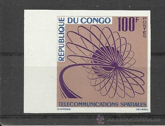 Sellos: CONGO TELECOMUNICACIONES ESPACIALES SIN DENTAR - Foto 1