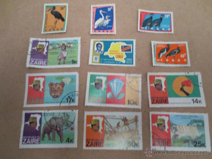 Sellos: congo. zaire. 12 sellos. - Foto 1